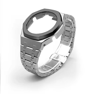 Silver Metal Mod Kit for Casio G-Shock GA-2100 GA-B2100   Case Bezel Band Tools