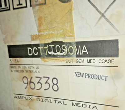 Ampex dct  90 Minute Broadcast Video  5stück