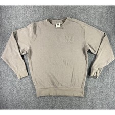 Surf Style Daytona Beach Puff Print Sweatshirt Taupe Gray Size Small Est 1989