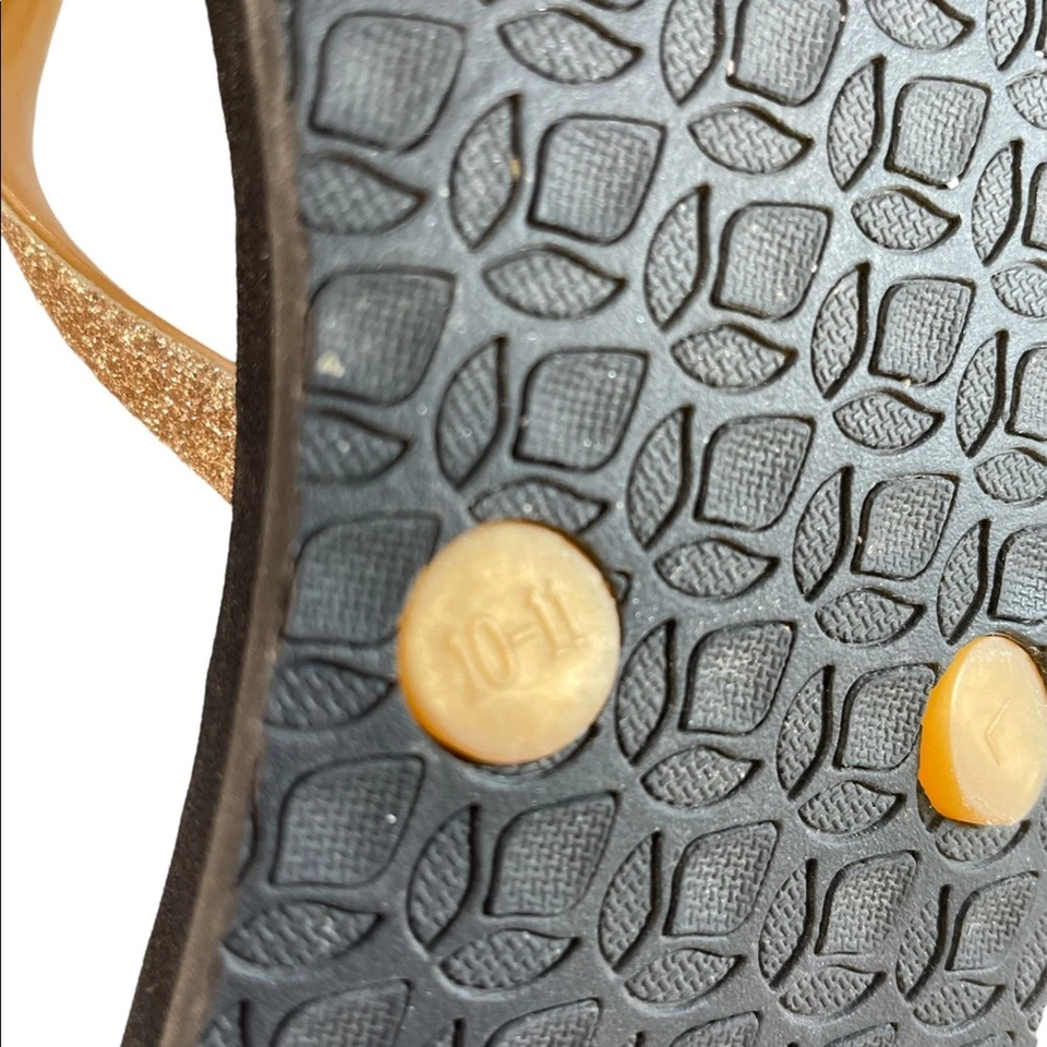 Sandalias Reef oro negro brillo talla 10-11 nuevas sin etiqueta Foto 3 de 3