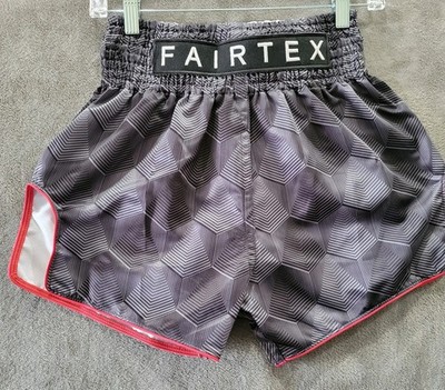 Fairtex Muay Thai MMA Boxing Shorts Men s Size Grey Abstract Geometric New NWT 
