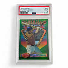 1993 Finest Mark McGwire Refractor #92 Graded Mint PSA 9