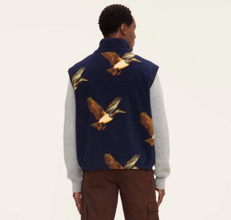 Woolrich x Target Adult Duck Print Fleece Vest NWT Small - Image 2 of 4