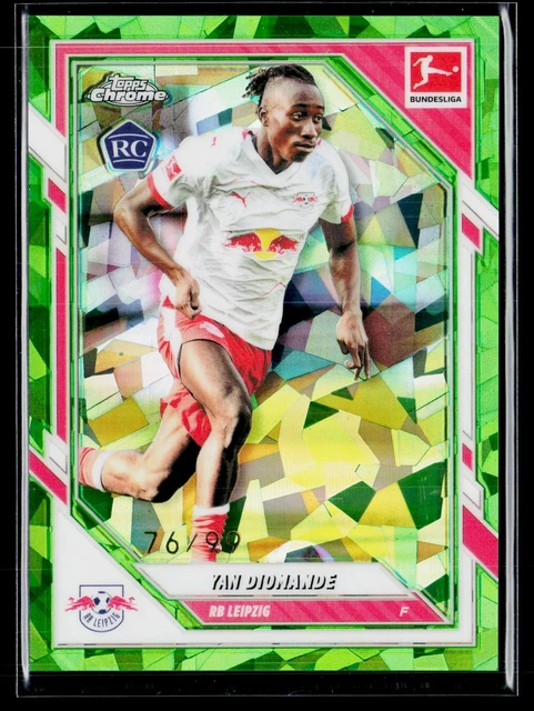 Yan Diomande RC Green /99 2025-26 Topps Chrome Bundesliga Sapphire