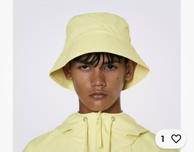 RAINS Waterproof Bucket Hat Yellow Straw NWT MSRP $34 Size XS-M