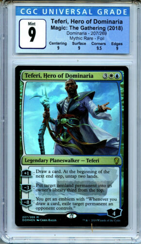 MTG Teferi Hero of Dominaria CGC 9.0 Magic Card Mystic rare foil Amricons  5094 | eBay
