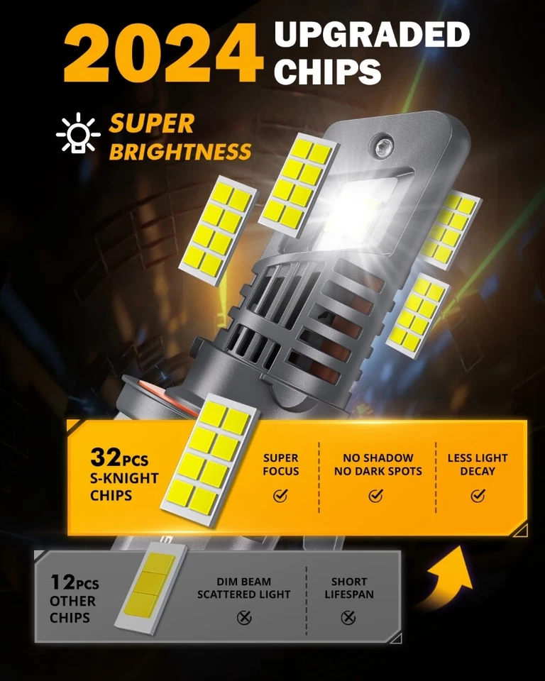 适用于日产 NV200 NV1500 NV2500 NV3500 2013-2023 H13 LED 车头灯 高低 CANBUS — 第 4/4 张图片