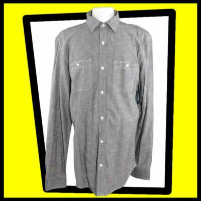 OLD NAVY Langarm SHIRT grau Gr. XL 145 W