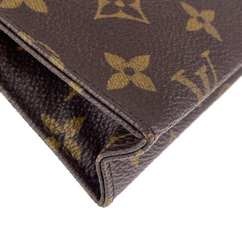 Louis Vuitton Monogram Pochette Toilette 15 Leather Brown Cosmetic Pouch 2680 - Picture 7 of 17