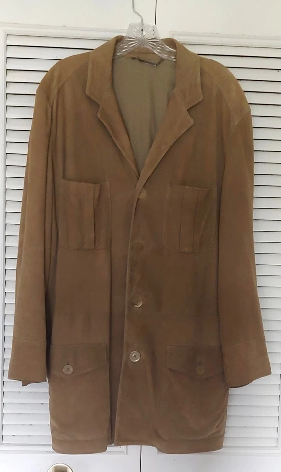 Lamatta Mens Italian Suede Jacket EU Size 52 US M. - Image 2 of 4