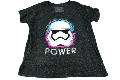Disney Store Power Women's Star Wars Half Sleeve Rounded Collar T-Shirt 2XL Used