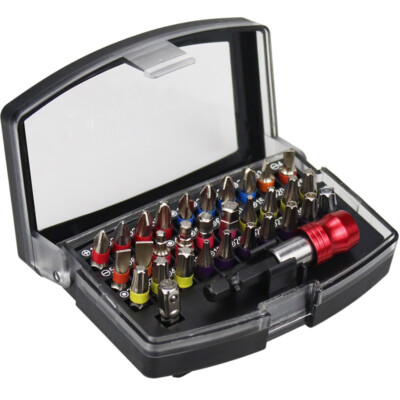32pcs Screwdriver Bit Set Impact Driver Drill Torx Star Mix Bits 1/4'' Hex Shank