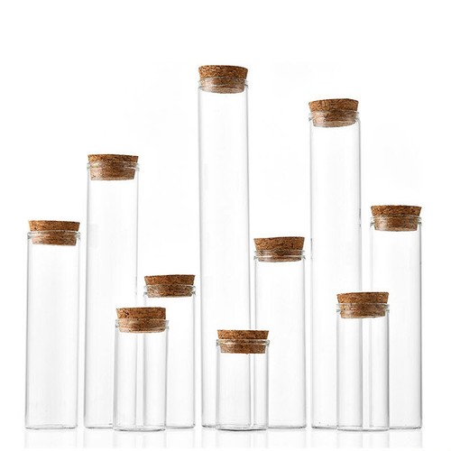 Wholesale 3ml - 650ml Small Clear Glass Bottles Tiny Wide Opening Jars with Cork - Bild 22 von 59