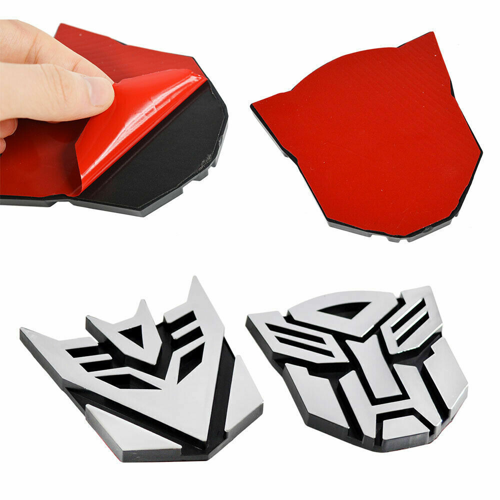 3D Metal Chrome Transformers Autobot Deception Auto Decal Sticker