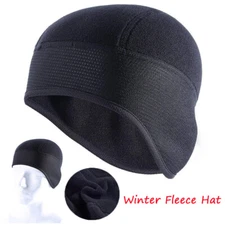 Winter Tactical Beanie Hat Fleece Ear Warm Windproof Thermal Ski Skull Cap Black