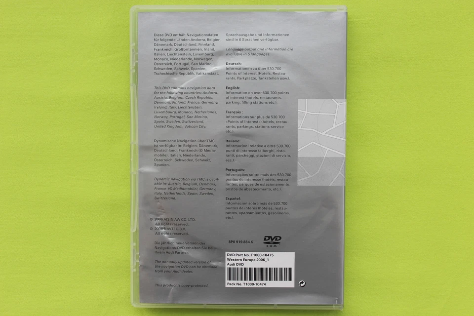 AUDI DVD NAVIGATION DEUTSCHLAND + EUROPA VERSION 2006 _ 1 RNS-E A3 A4 A6 TT R8 - Bild 2 von 3