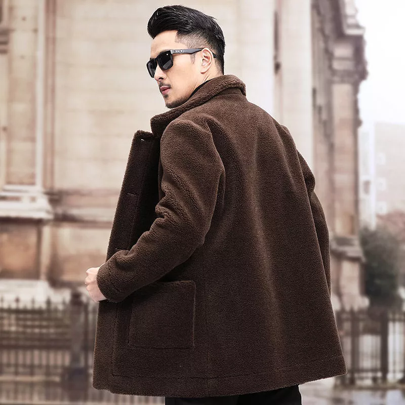 Lamb wool hotsell coat mens