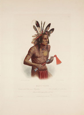 Karl Bodmer : ''Mato-Tope with Insignia of His Deeds'' (1839)   Fine Art Print