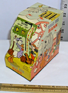 MARX WALT DISNEY DONALD DUCK BANK TIN TOY 1950s