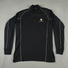 Zero Restriction Sweater Mens Size Medium Black 1/4 Zip Up Pullover Sweatshirt