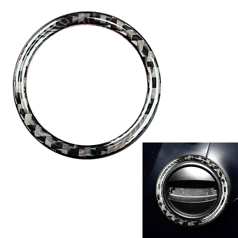 Carbon Fiber Car Interior Ignition Key Hole Ring Frame Cover for BMW