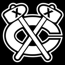 Chicago Blackhawks Tomahawk Vinyl Decal / Sticker 2(TWO) Pack