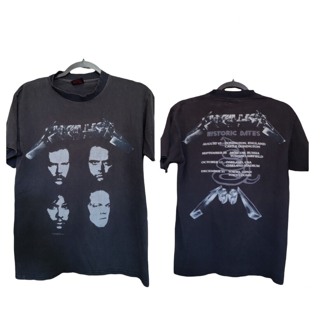 90s METALLICA FACES HISTORICAL DATES TEE