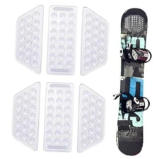2Sets of 6pcs Stomp Pad, Clear Anti-Skidding Snowboard Stomp Pads Skis Board 