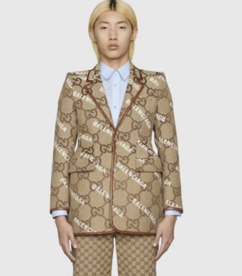 希少コラボ◎ GUCCI BALENCIAGA テーラードジャケット　GG柄 s-l400.jpg