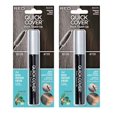 RED by KISS Quick Cover Root Touch up Rescue (Natural Dark Brown 2 Pack), Mascar