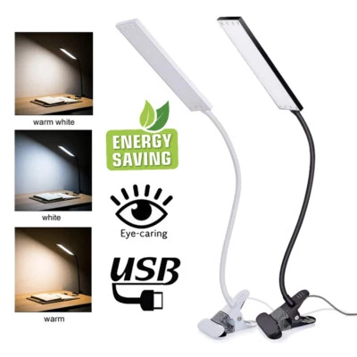 KOOTION Leselampe mit Klemme LED Schreibtischlampe 5W 48 LEDs Buch Klemmleuchten 3 Modus