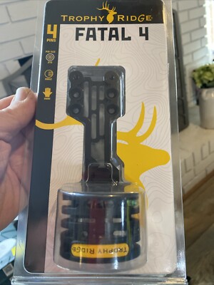 Trophy Ridge Fatal Archery Bow Sight Horizontal Ambidextrous 4-Pin .019 Accuracy