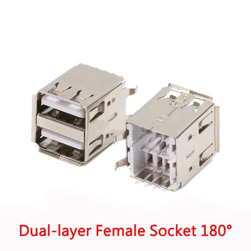 USB Socket A Female/B Female/Dual-layer/ SMD/DIP/Bent /Side Insert/ 90°/180° - Picture 13 of 14