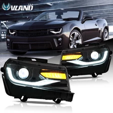 VLAND Headlights w/Sequential For 2014-2015 Chevrolet Camaro LS LT SS Z28 ZL1