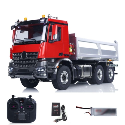 1/14 6WD RC Hydraulischer Kipper 3348 Metallchassis 2Speed Dump Truck NO Schloss - Bild 7 von 12