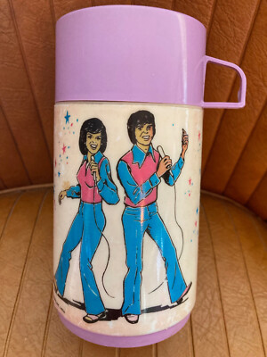 DONNY & MARIE OSMOND LUNCHBOX THERMOS ONLY ALADDIN 1976 PURPLE CUP