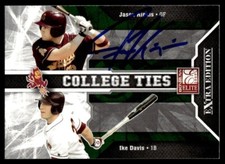 2009 Donruss Elite Extra Edition College Ties Green Jason Kipnis Auto #4 Card