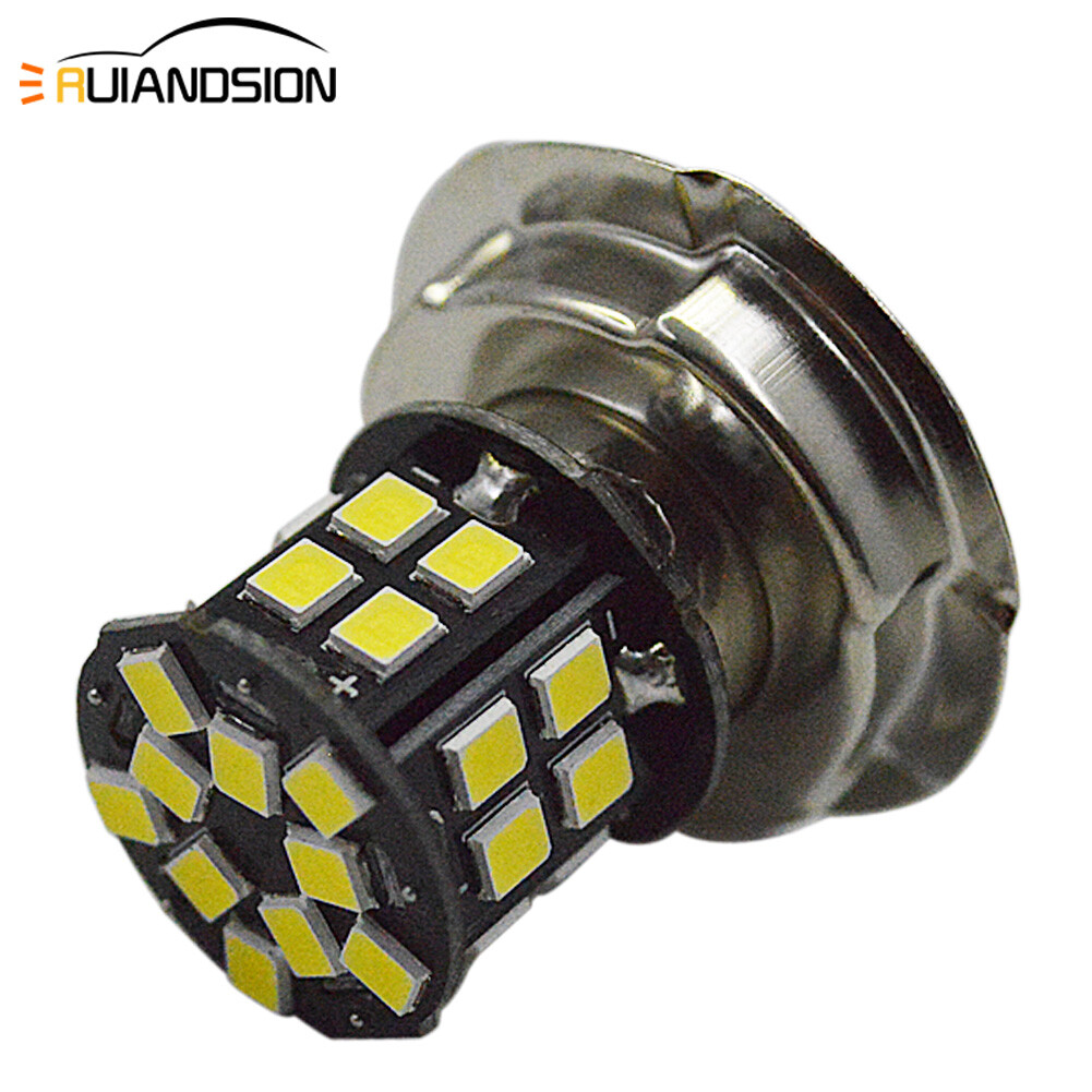 Ampoule Phare Avant Moto LED P26S 10-80V - 30 LEDs, 600LM, Blanc 6000K, Remplacement