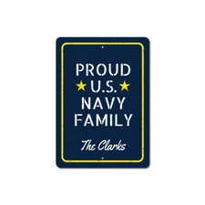 US Navy Aluminum Metal Decor Sign