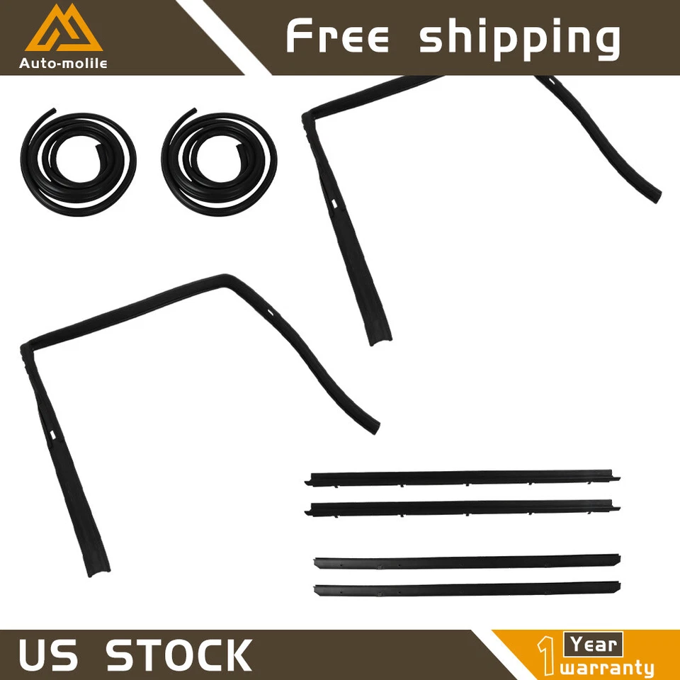 For 1983-1994 Chevy S10 Blazer GMC S15 Jimmy Door Seal Kit Inner & Outer Rubber - Image 3 of 4