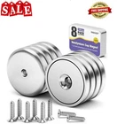 8Pack Neodymium round Base Cup Magnet 100LBS Strong Rare Earth Magnet Heavy Duty