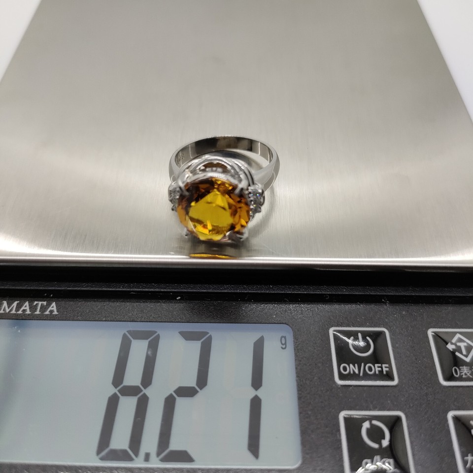 Jewelry Ring Citrine Platinum Platinum Oranges 3127732 eBay