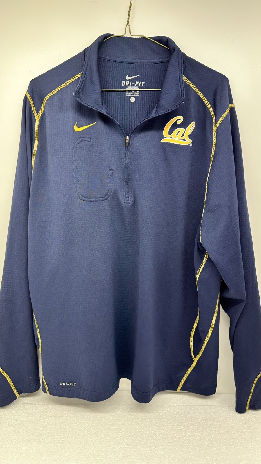 Nike Cal Golden Bears 1/4 Zip Pullover Jacket Dri-Fit Mens California Size XL