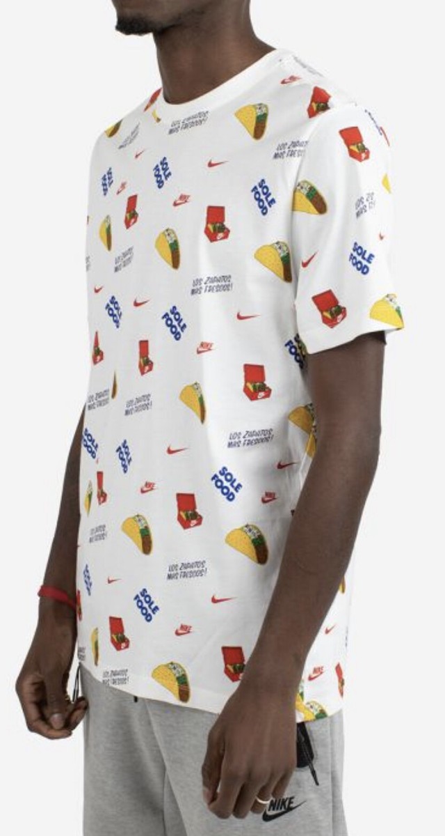 NIKE NSW SOLE FOOD T-SHIRT AOP CW0472-100 MEN SIZE MEDIUM | eBay