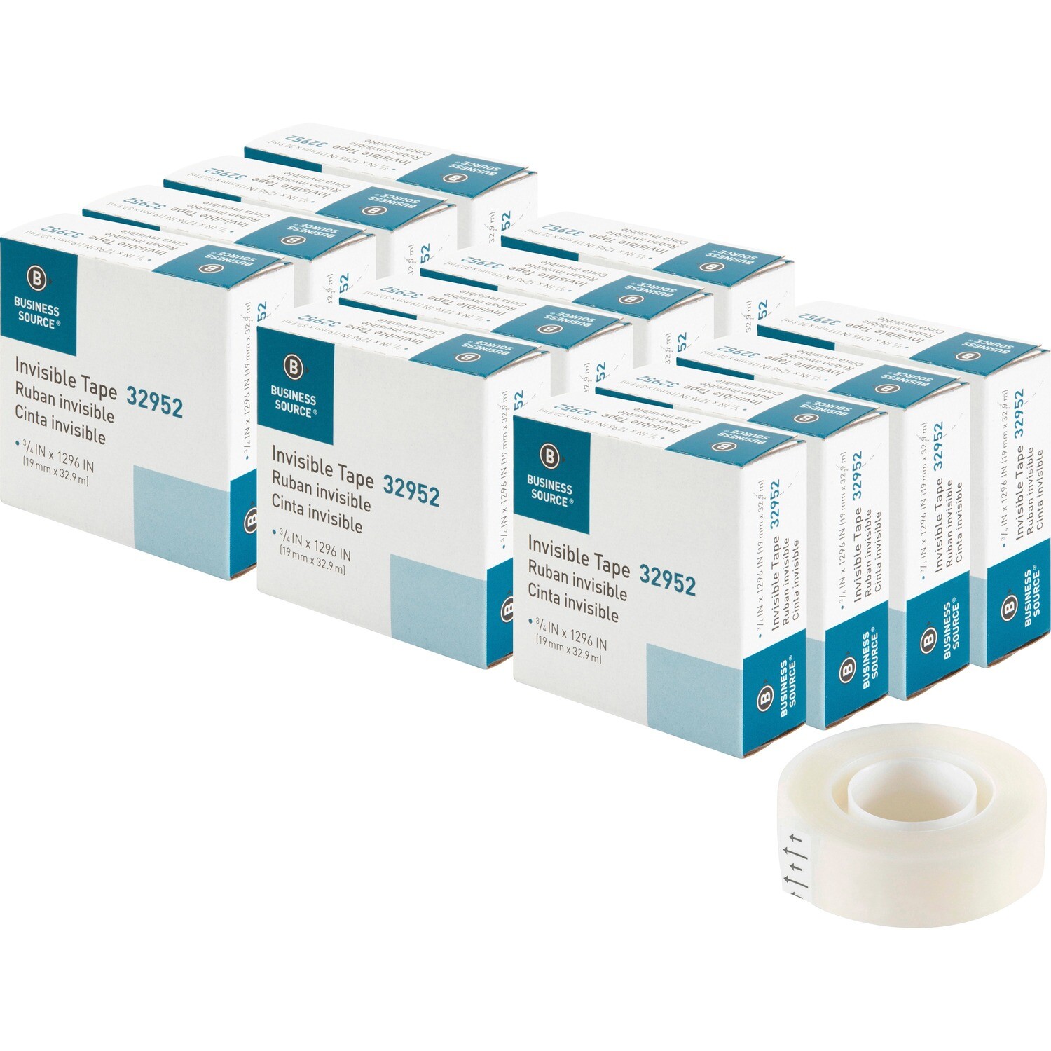Business Source Invisible Tape Refill Roll 1