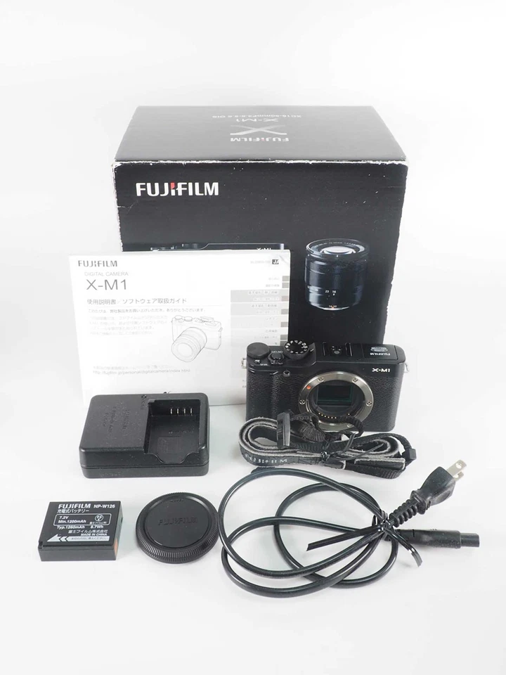 Fujifilm Fuji X-M1 Digital Camera 16.3MP Black Body Only w/ Box [Exc+++] #Z5127A - Image 2 of 4