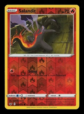 Salandit 027/202 Reverse Holo (MP) SWSH01: Sword & Shield Base Set 2020 Common - Image 1 of 3