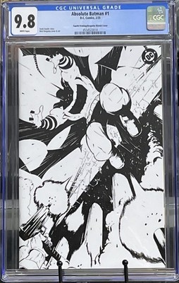 ABSOLUTE  BATMAN #1 CGC 9.8 DRAGOTTA 4th PRINT 1:25 RATIO SKETCH