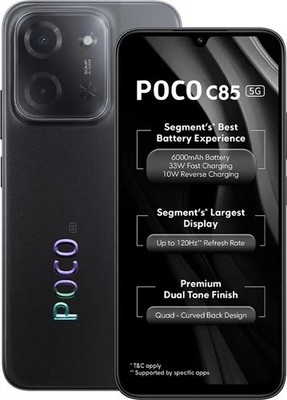 POCO C85 5G Power Black 128GB  8GB RAM Indian Global Version Unlocked