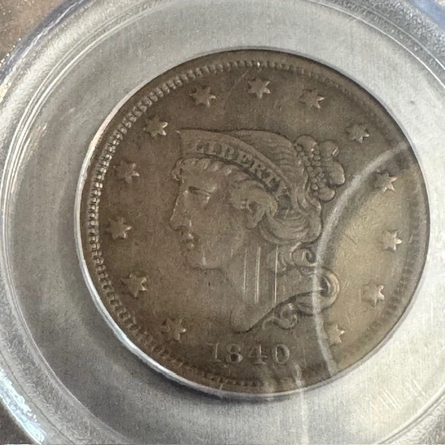 1840 Braided Hair Cent Small Date VF30 PCGS - Image 2 of 4